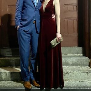 Jenny Yoo Logan Velvet Maxi Dress